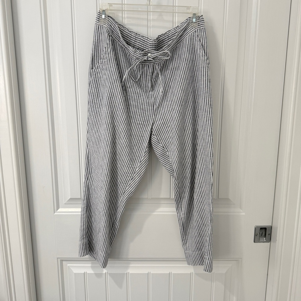 Lulu-B Navy and White Striped Pants